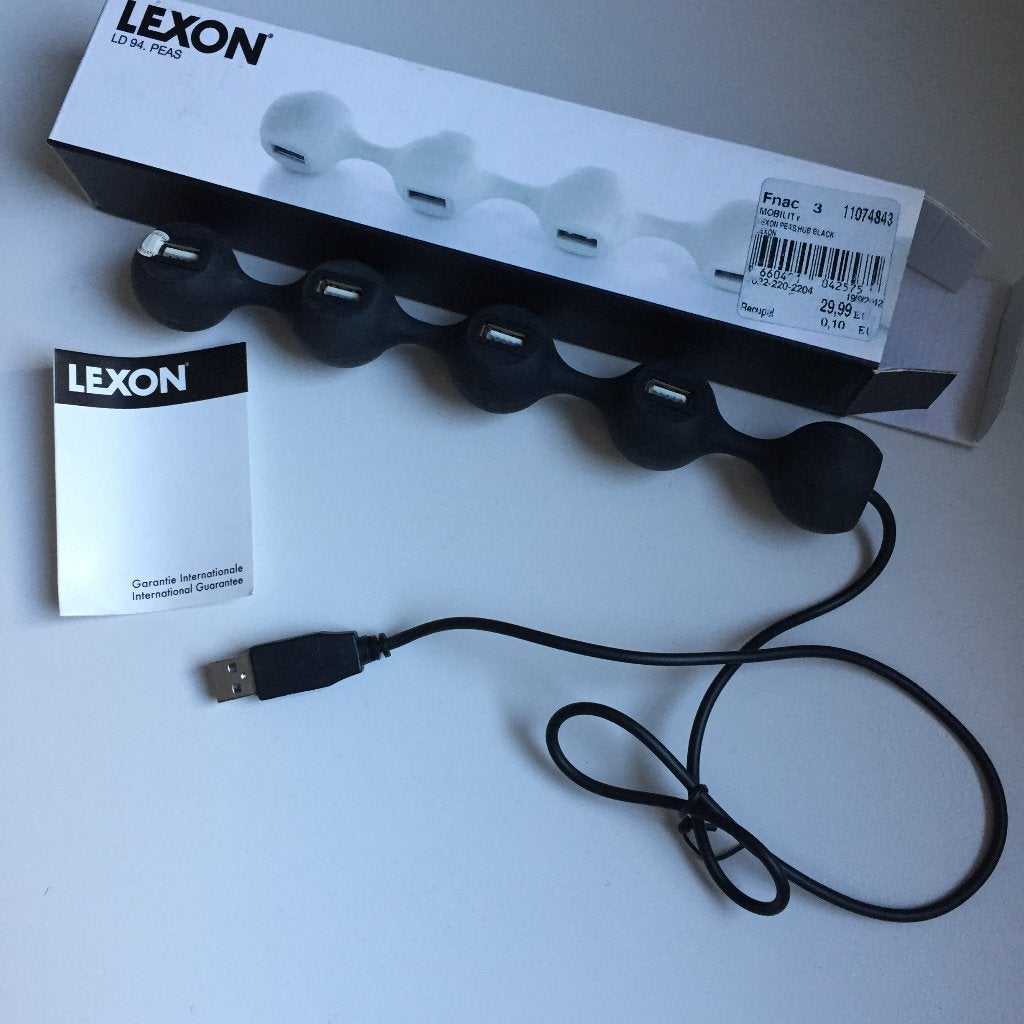 Lexon design USB hub 4 ports, Ophalen of Verzenden, Zo goed als nieuw, USB-hub