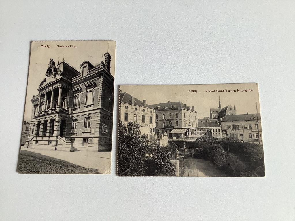 2 cartes postales anciennes pédestres Ciney, Enlèvement ou Envoi, Avant 1920, Affranchie, Namur