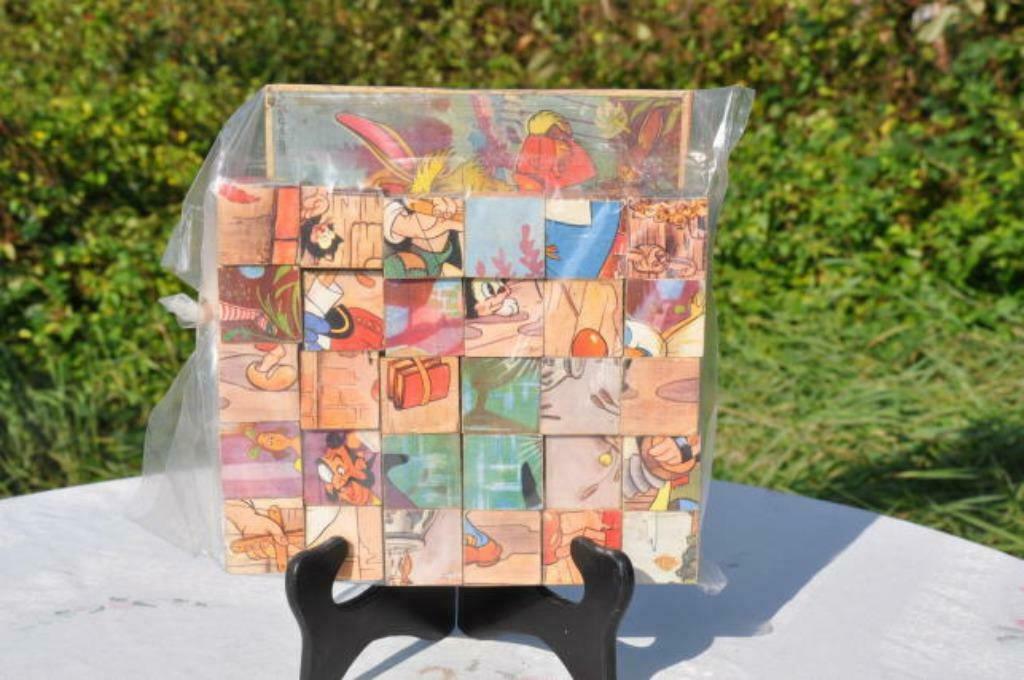 §  ancien jeu de cubes puzzle 6 faces 6 decors, Ophalen of Verzenden