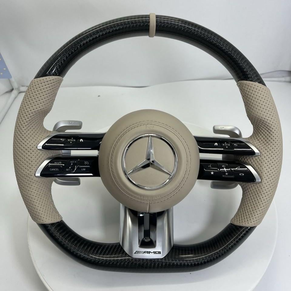 Mercedes beige stuur carbon compleet AMG, Auto-onderdelen, Besturing, Mercedes-Benz, Nieuw, Ophalen of Verzenden