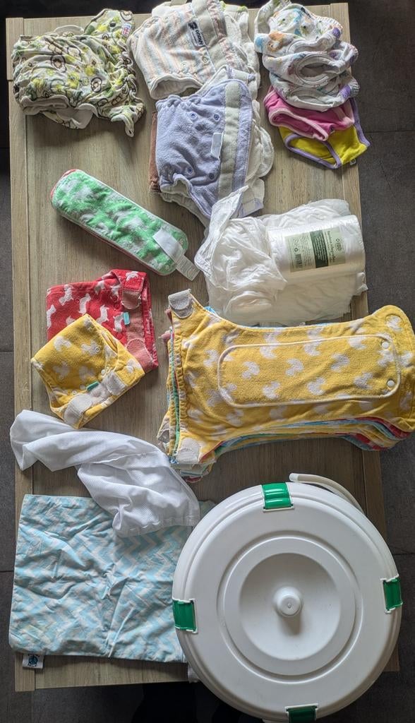 Grote set wasbare luiers, Kinderen en Baby's, Ophalen, Luieremmer