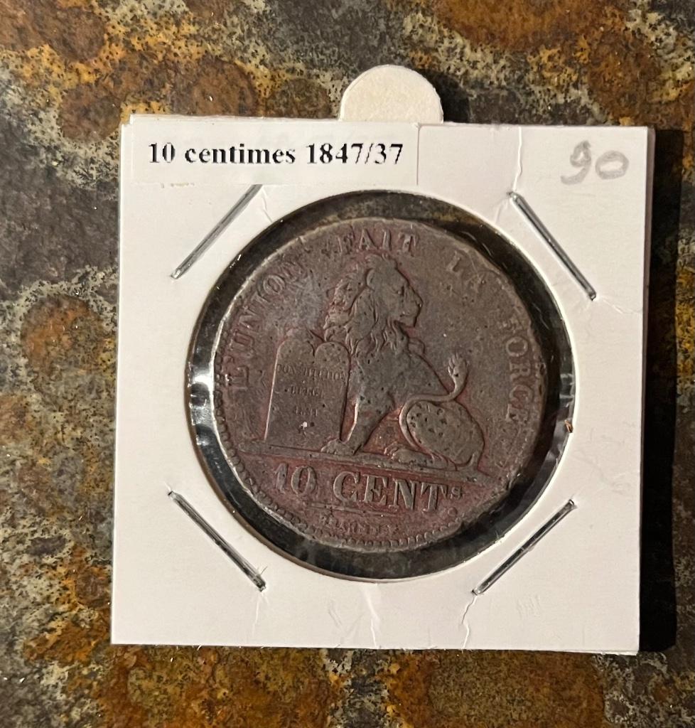 LEOPOLD 1er - 10 CENTIMES 1847/37, Enlèvement ou Envoi