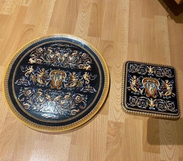 Assiette murale et sous-verre Gien., Antiquités & Art, Antiquités | Céramique & Poterie, Enlèvement ou Envoi