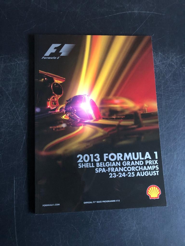 programme 2013 Belgian GP Spa Francorchamps course F1, Enlèvement ou Envoi