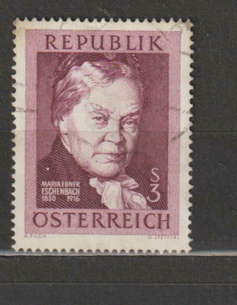 Oostenrijk 1966 Maria Ebner Eschenbach (dichteres), Ophalen of Verzenden, Gestempeld