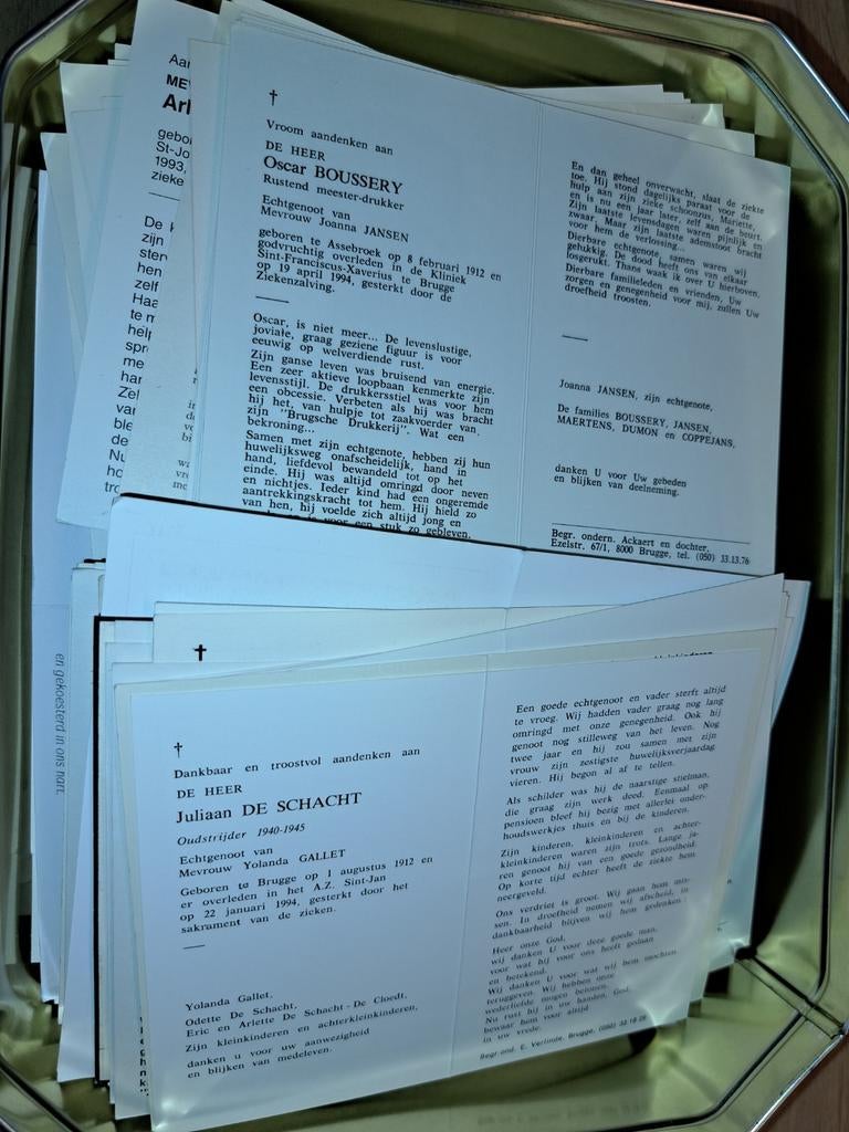 +220 bidprentjes, Ophalen of Verzenden