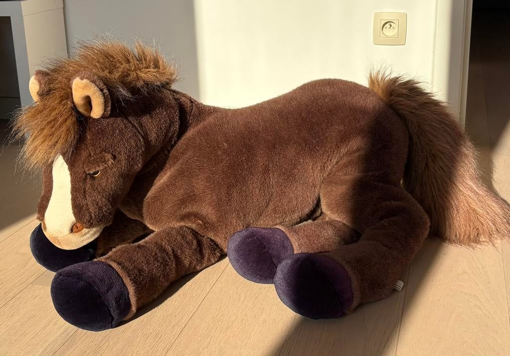 Peluche cheval 75 cm - comme neuf, Enfants & Bébés, Jouets | Peluches, Enlèvement ou Envoi, Cheval