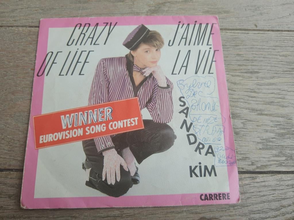 Célibataire Sandra Kim, 'j'aime la vie'., CD & DVD, Enlèvement ou Envoi, Comme neuf, Single