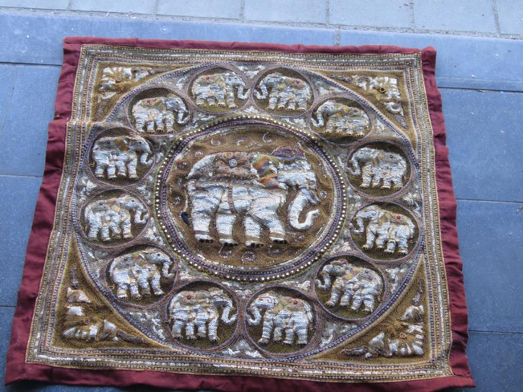 Wanddoek Thailand Olifant pailletten, Huis en Inrichting, Ophalen of Verzenden