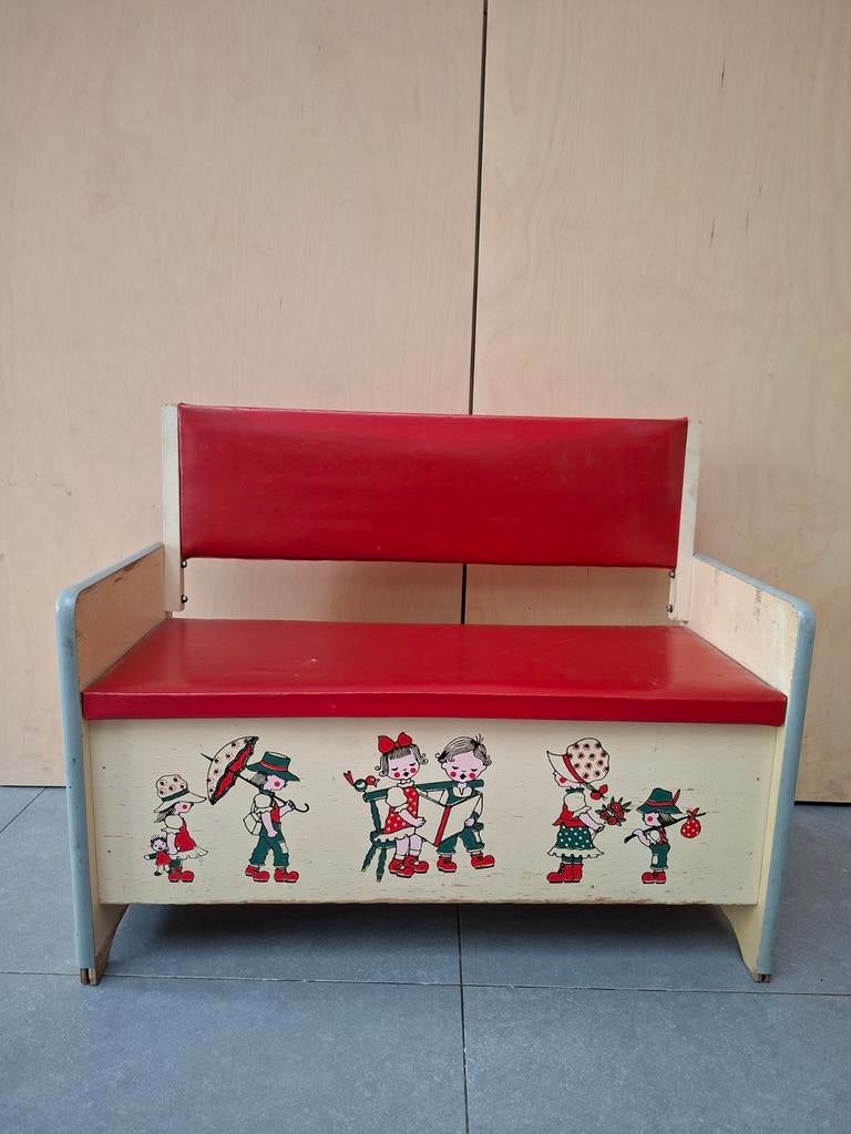 Vintage klapbankje voor kinderkamer, Ophalen