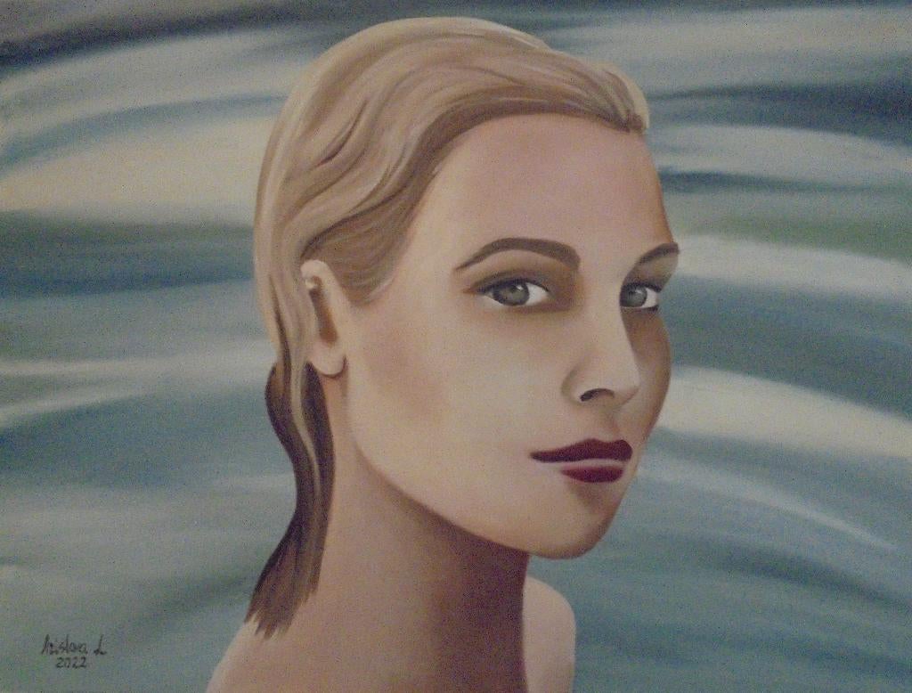 olieschilderij portret Grace Kelly (60x80), Ophalen of Verzenden