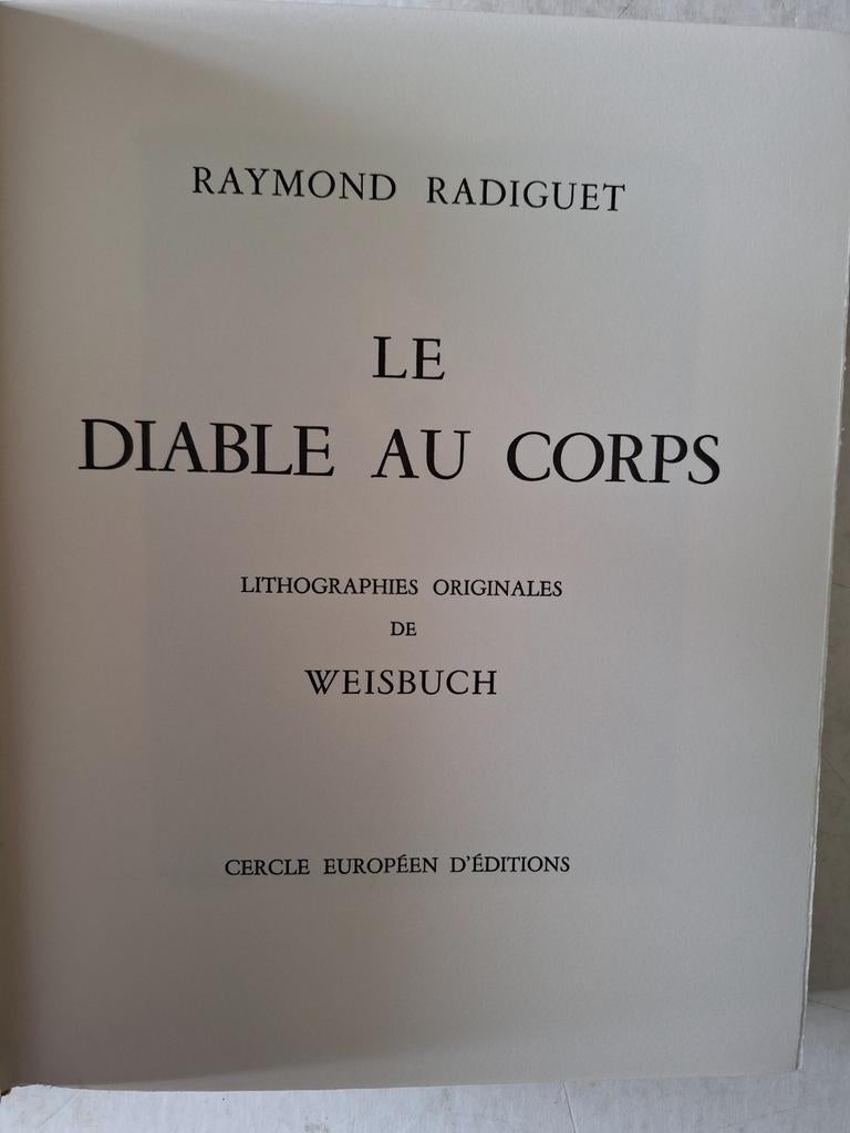 12 litho's van Claude Weisbuch Le diable au corps Radiguet, Boeken, Kunst en Cultuur | Beeldend, Zo goed als nieuw, Ophalen of Verzenden