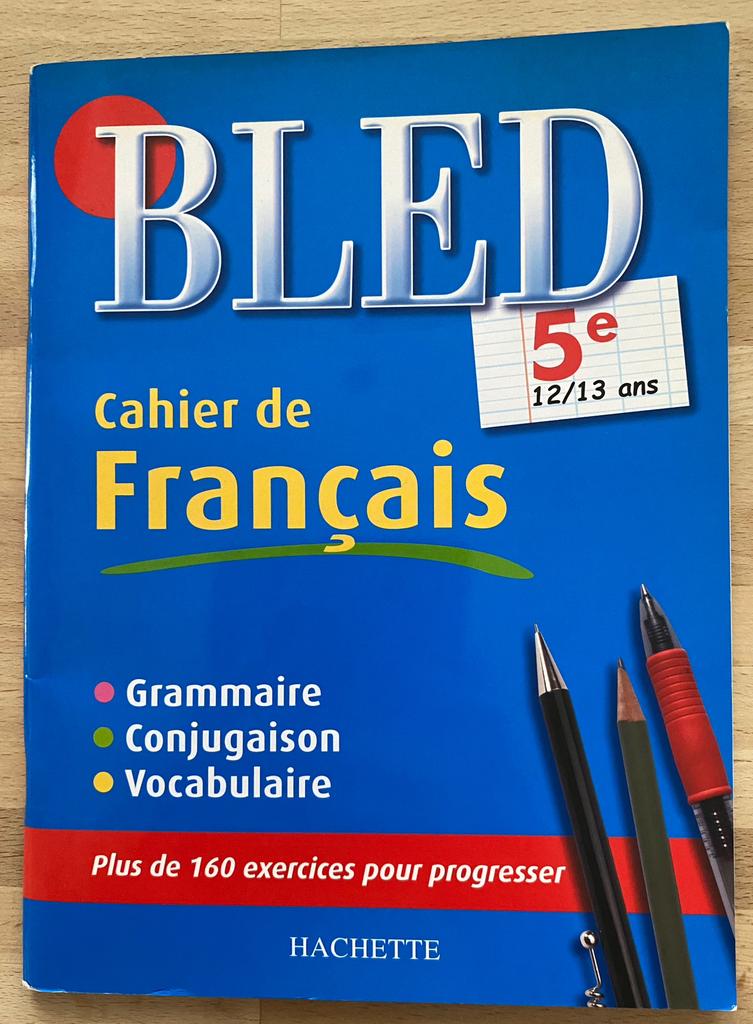 Cahier de Français, BLED, 160 exercices , 12/13 ans, Livres, Comme neuf, Hachette