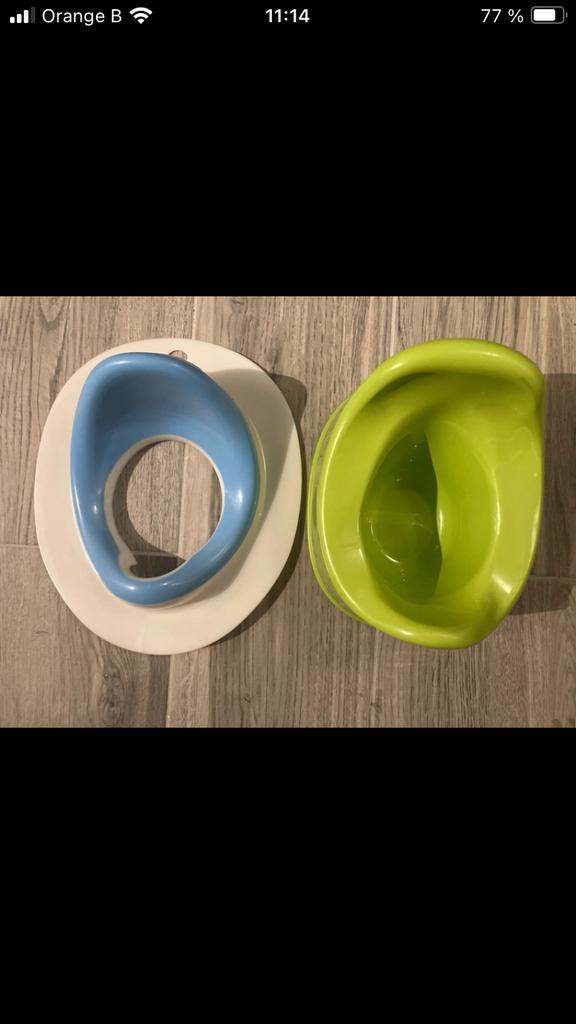Lot petit pot (IKEA) et réducteur WC (NUBY), Enlèvement, Comme neuf