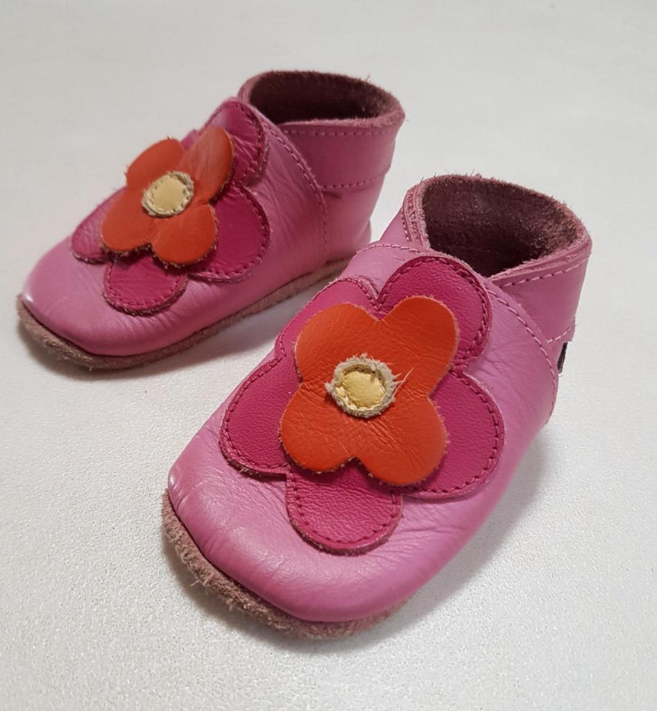 BOBUX - Chaussons Soft Sole - Fleur - T.S (3-9 mois), Enfants & Bébés, Enlèvement ou Envoi, BOBUX, Utilisé, Chaussures