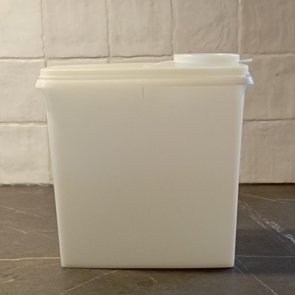 Vintage Tupperware voorraadbus wit transparant, Huis en Inrichting, Keuken | Tupperware, Ophalen of Verzenden, Gebruikt, Wit