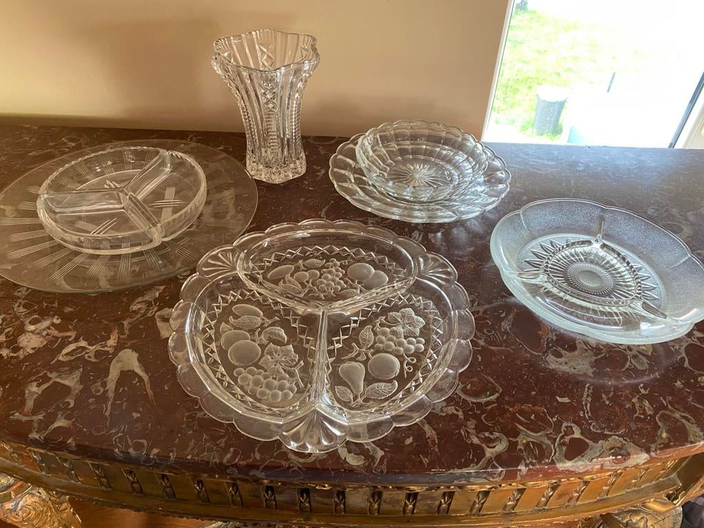 Art deco schalen en vaas, Antiek en Kunst, Antiek | Glaswerk en Kristal, Ophalen
