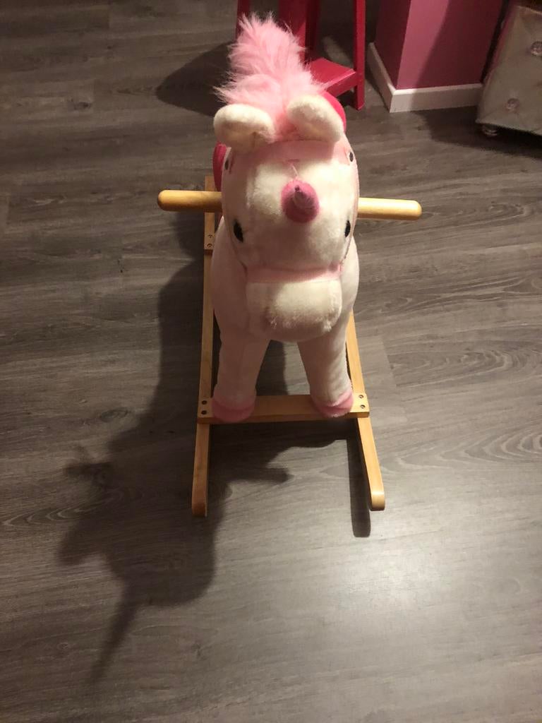 Licorne gondole avec pied  en bois, Comme neuf