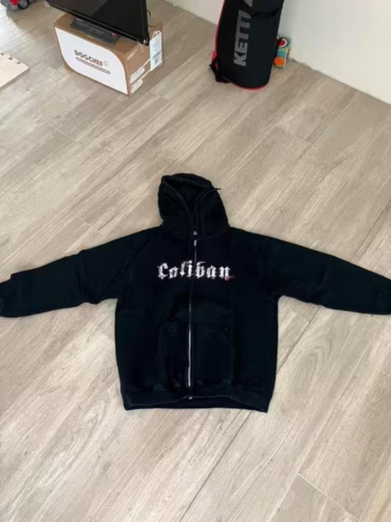 metal sweater heren caliban large - red sun, Ophalen of Verzenden, Gedragen, Maat 52/54 (L), Zwart