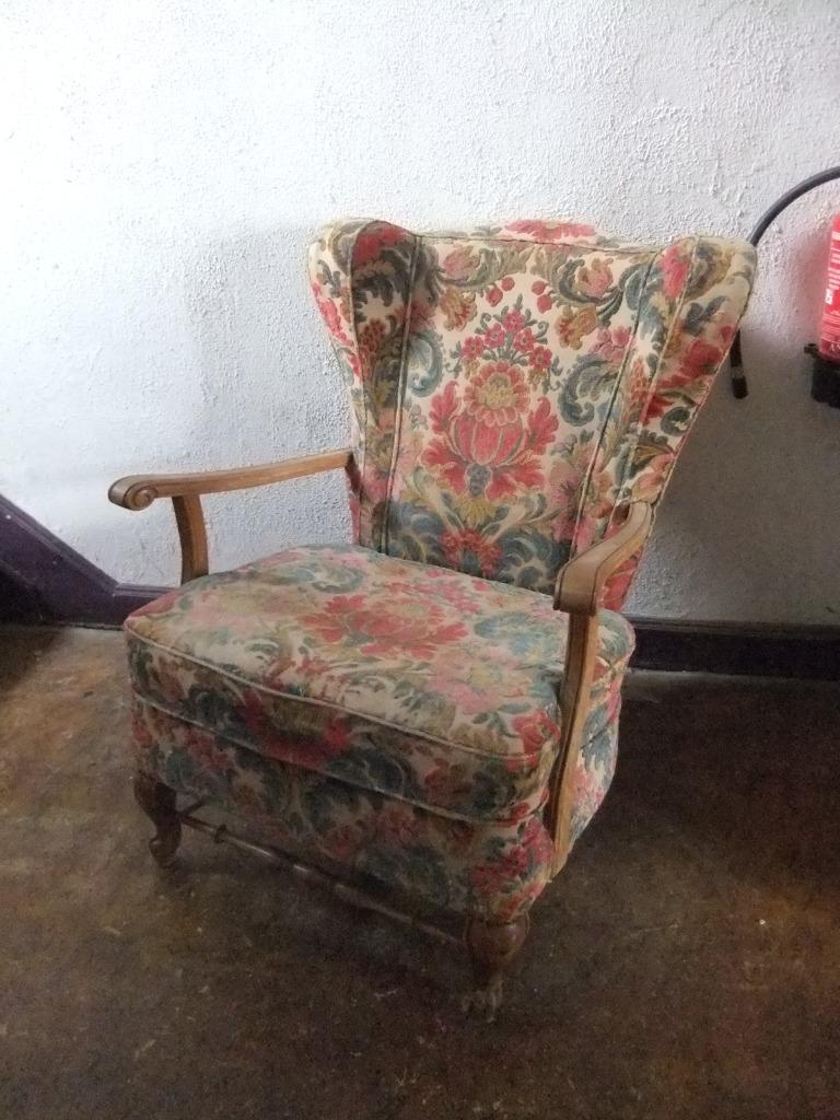 fauteuil à oreilles VINTAGE, Maison & Meubles, Fauteuils, Moins de 75 cm, Enlèvement, Utilisé, 50 à 75 cm