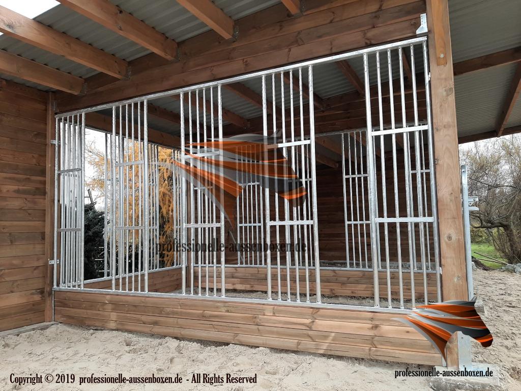 Hooiruif voor paarden, Paardenvoerbak, Schuilhut met Voerhek, Weidegang