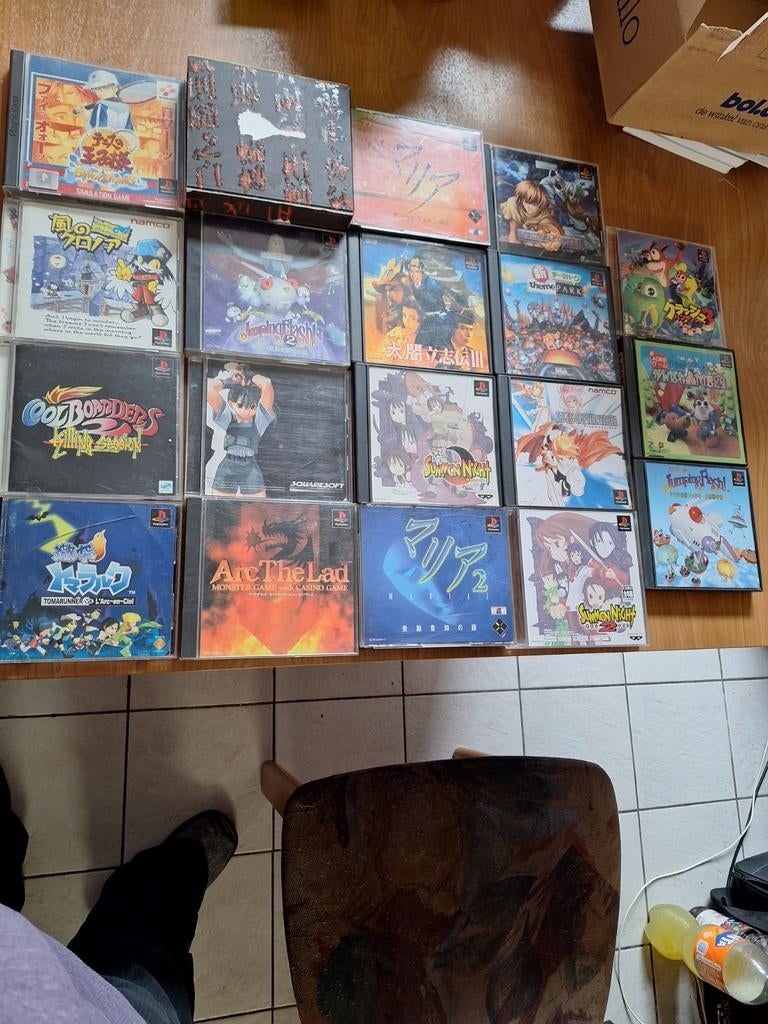 19 japanse ps1 games, Gebruikt, Overige genres, 1 speler, Eén computer