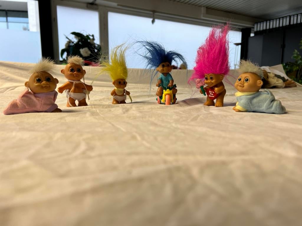 Set van 6 vintage mini trollen., Verzamelen, Ophalen, Zo goed als nieuw