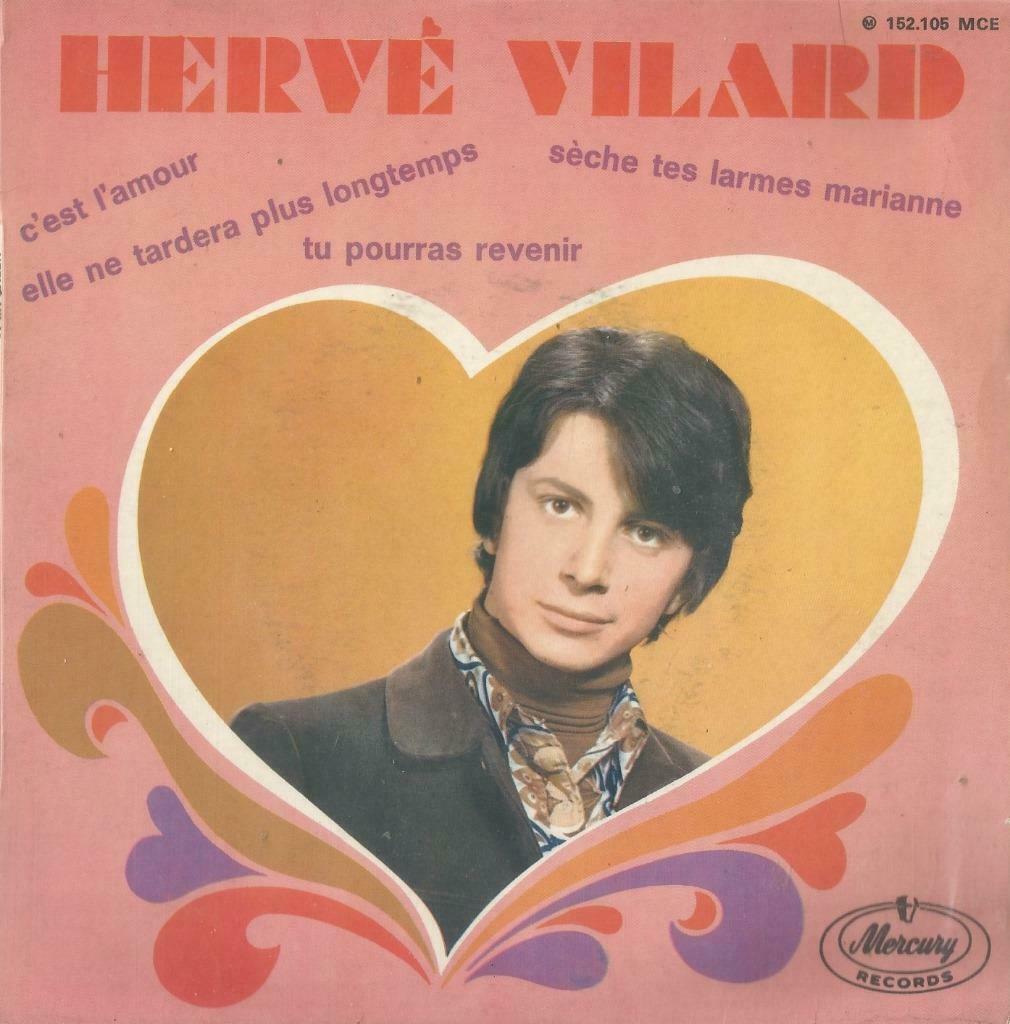 Hervé Vilard – C’est l’amour / Tu pourras revenir + 2 – EP, Enlèvement ou Envoi, Utilisé, Pop, 7 pouces