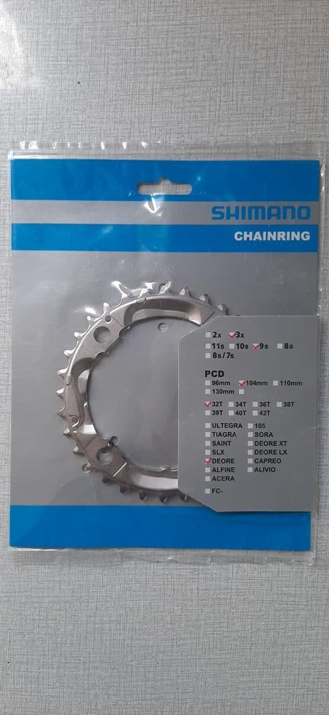 Kettingblad Shimano DEORE FC-M532, 32T, Ophalen of Verzenden, Nieuw