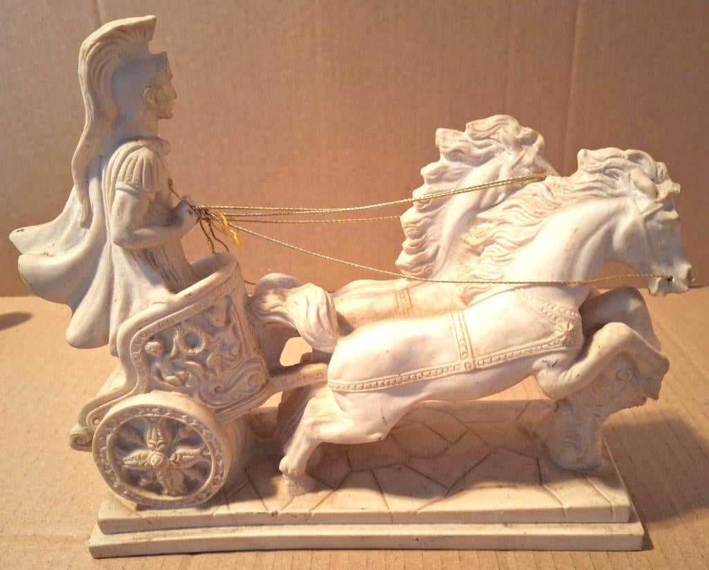 Romeins strijdwagen met 2 paarden, Ophalen of Verzenden