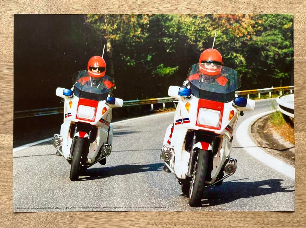 Originele poster / foto van de Rijkswacht Wegpolitie, Ophalen of Verzenden, Rijkswacht