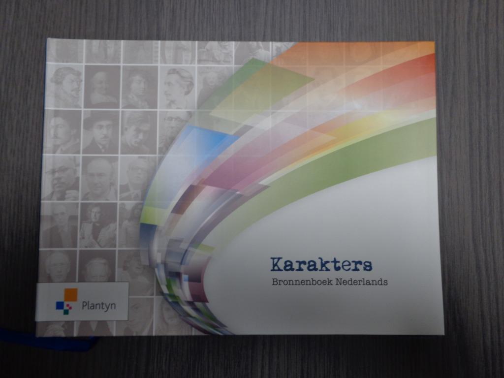 Karakters Bronnenboek Nederlands Schoolboek, Boeken, Ophalen, ASO, Plantyn, Zo goed als nieuw