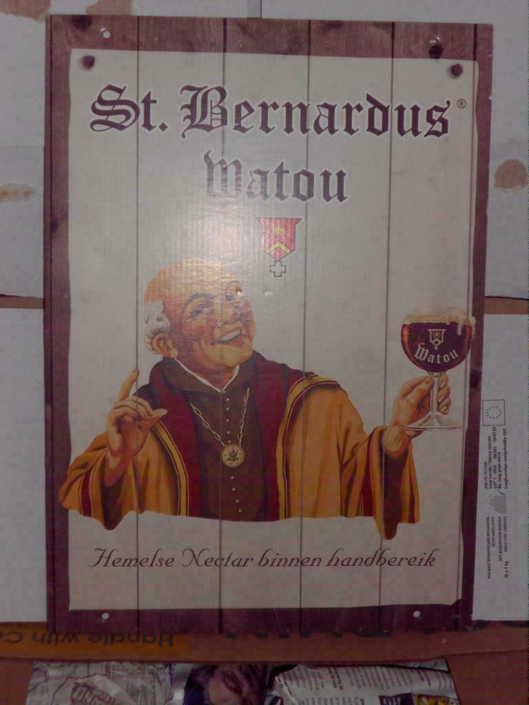 Beersign.Sint Bernardus Watou.Reclame in Karton, Enlèvement ou Envoi, Comme neuf, Panneau publicitaire