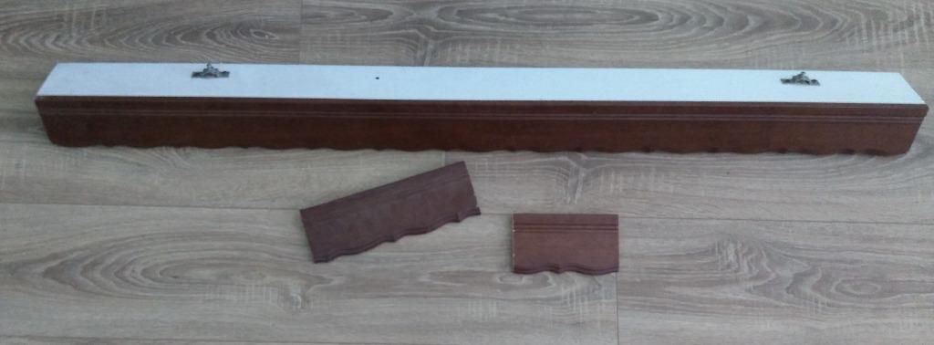 Cache-rails pour rideaux et tentures en bois 1,25 m, Maison & Meubles, Enlèvement ou Envoi