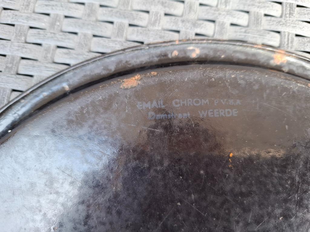emaille bierplateau Haecht, Ophalen of Verzenden, Zo goed als nieuw, Reclamebord, Plaat of Schild, Overige merken