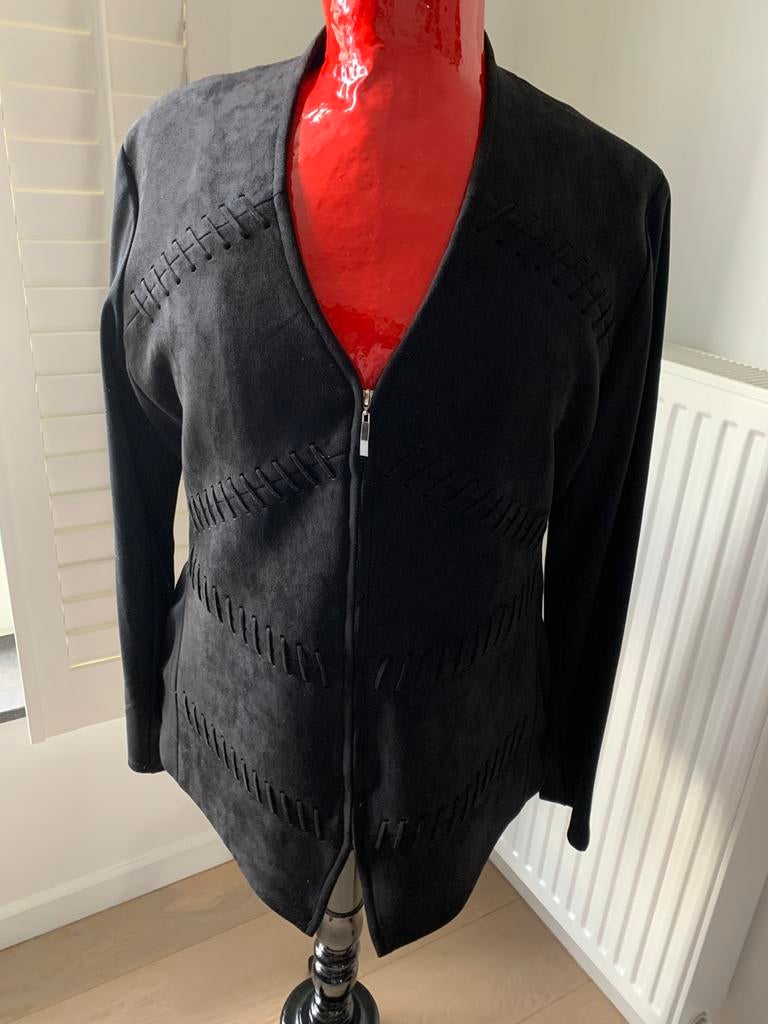 Zwarte vest ,maat 42 Leo&Ugo, Enlèvement, Comme neuf, Taille 42/44 (L)