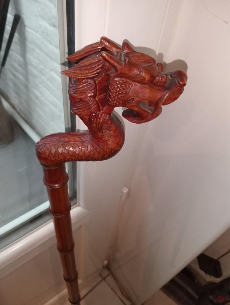 Canne Dragon, Antiquités & Art, Curiosités & Brocante