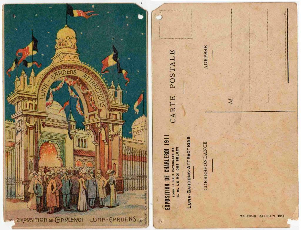BE_Charleroi_exposition 1911_H_lot 1_5 CPA, Enlèvement ou Envoi, Avant 1920, Non affranchie, Hainaut