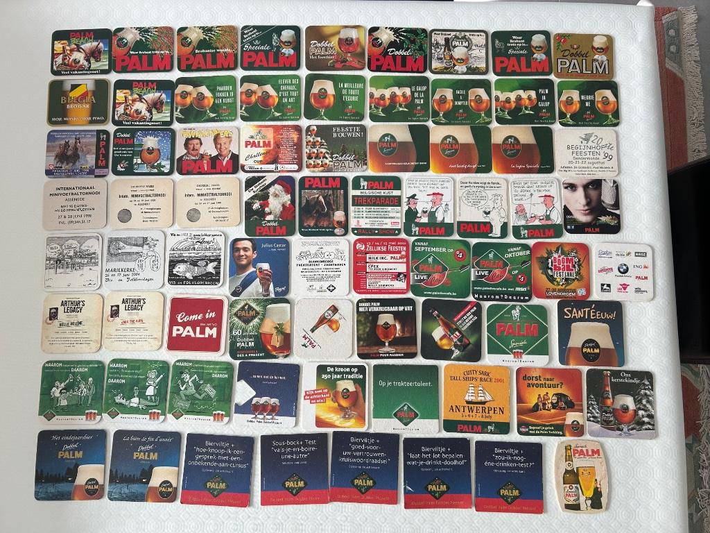 93 bierviltjes palm, Collections, Marques de bière, Enlèvement ou Envoi, Utilisé, Palm