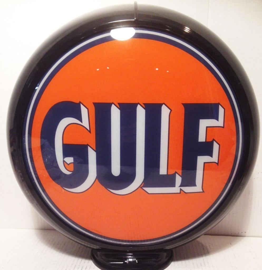 Gulf benzinepompbollen voor benzinepomp of decoratie, Ophalen of Verzenden, Nieuw, Lichtbak of (neon) lamp