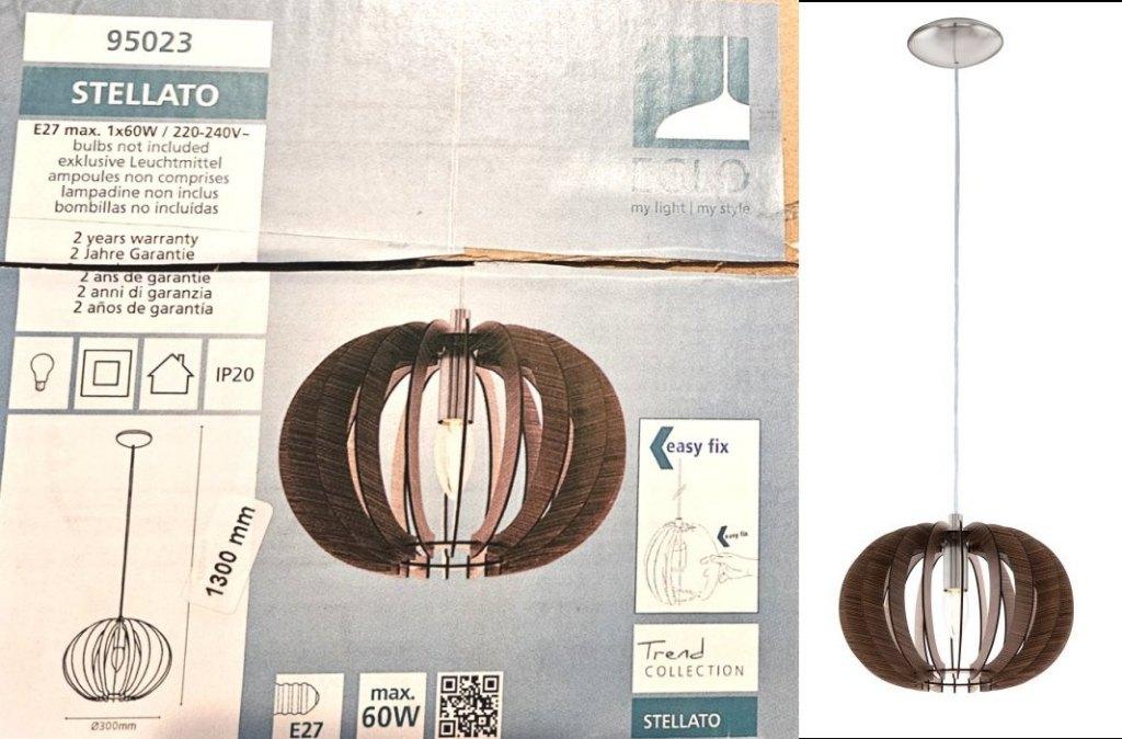 Luminaire Suspension Stellato Eglo 130 cm - Neuf, Enlèvement ou Envoi, Neuf, Bois, 75 cm ou plus