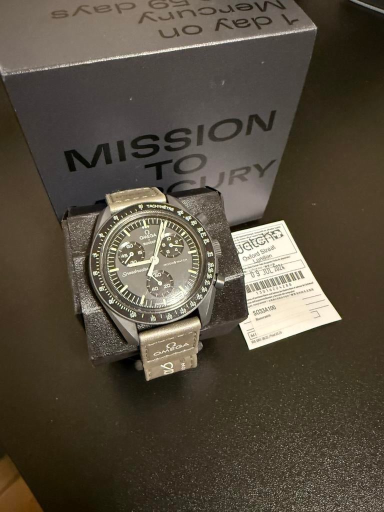 Omega x Swatch Mission to Mercury, Montre-bracelet, Enlèvement ou Envoi, Comme neuf, Synthétique
