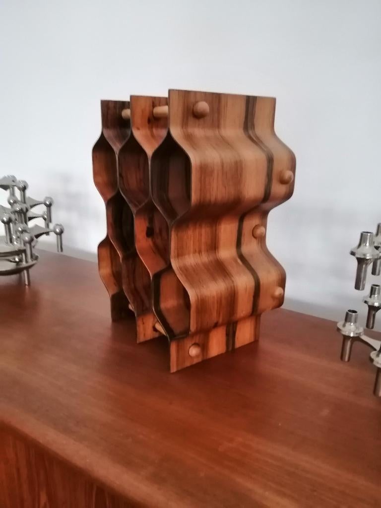 Retro jaren 60 design wijnrek Thorsten Johansson, Zweden, Ophalen