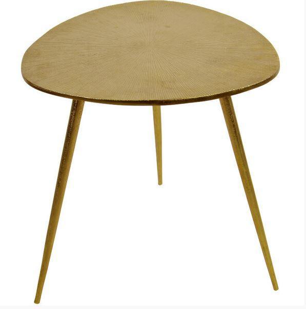Bijzettafel Dekocandle Shine – goud Ø51, Enlèvement ou Envoi, 45 à 60 cm, Utilisé, Métal ou Aluminium