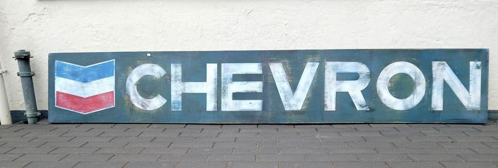 Chevron reclamebord xxl, Verzamelen, Ophalen, Gebruikt