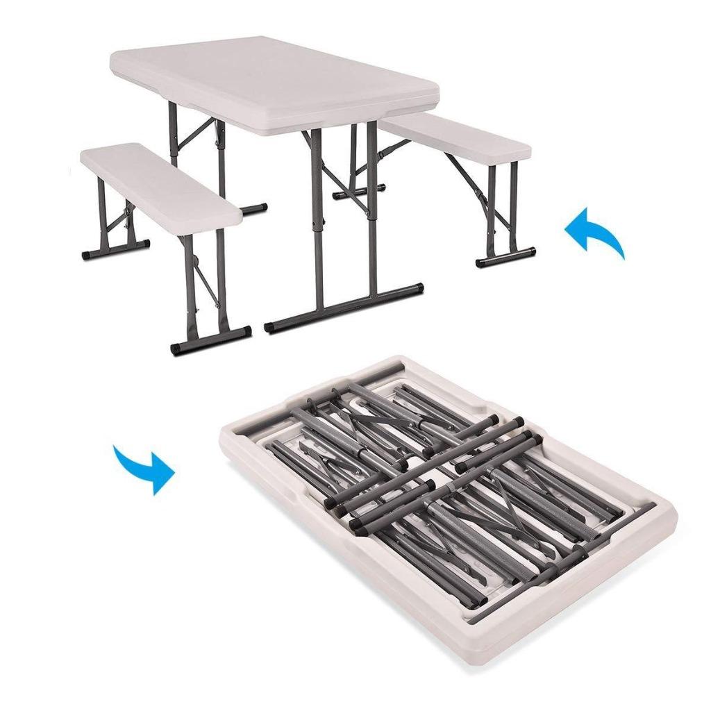 Opvouwbare Picknicktafel - Biertafel met banken, Ophalen of Verzenden, Rechthoekig, Support@maxxtools.be, Overige materialen