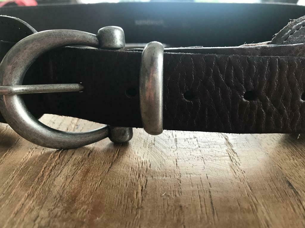 ceinture en cuir taille Sandwich: 90, Vêtements | Femmes, Cuir véritable, Enlèvement ou Envoi, Comme neuf, Brun