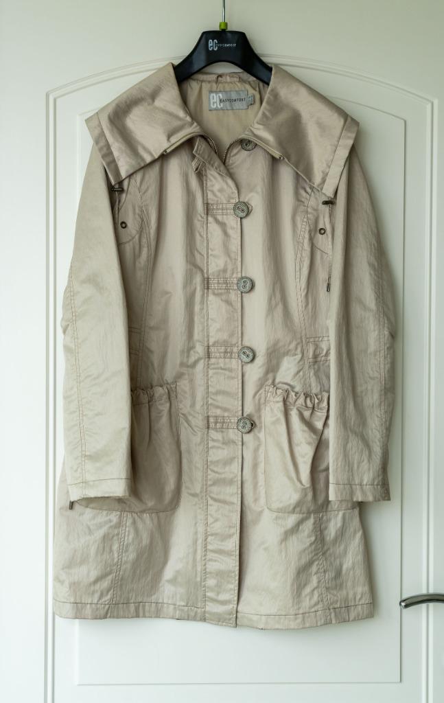Jas/Trenchcoat, merk EasyComfort, maat 36-38, als nieuw, EasyComfort,, Verzenden, Beige, Zo goed als nieuw