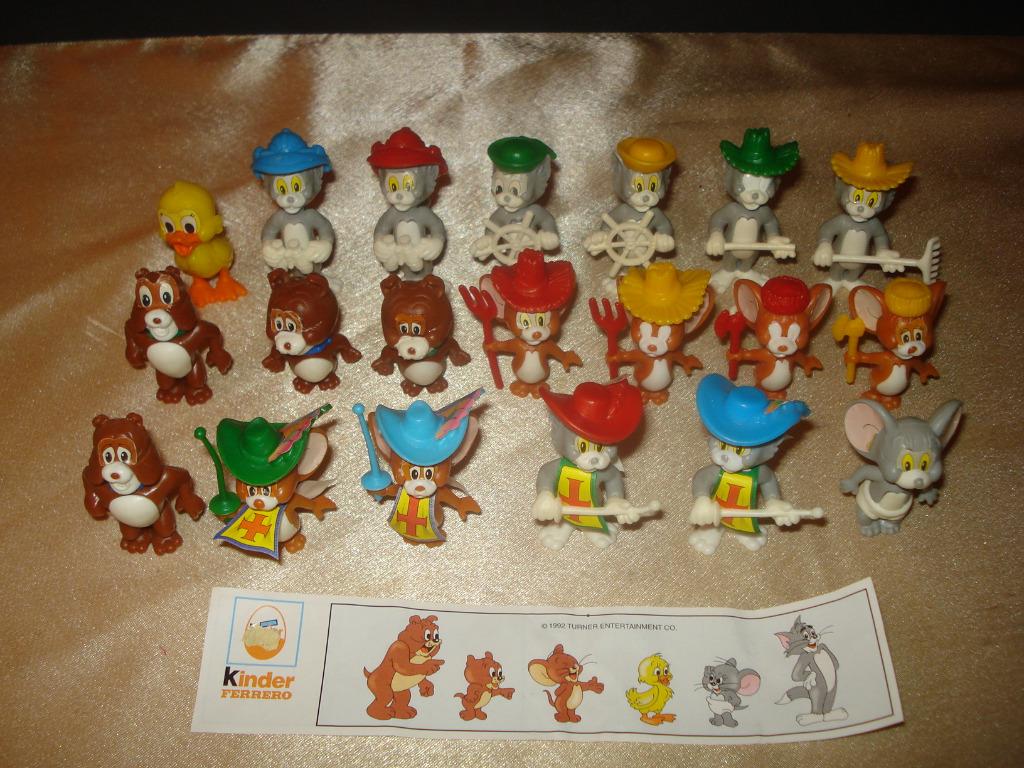 KINDER Tom and Jerry Ancienne Série Complète N°1 1992, Ophalen of Verzenden, Zo goed als nieuw, Steekfiguren