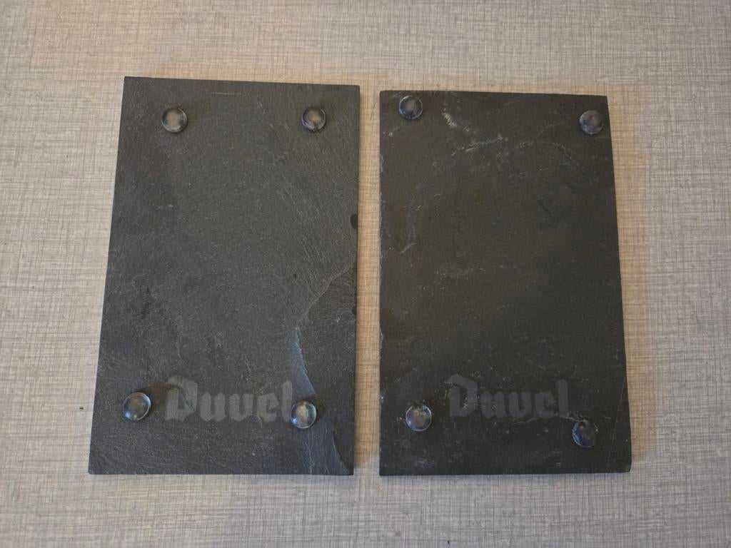 2 Duvel leistenen onderzetters., Verzamelen, Ophalen of Verzenden, Zo goed als nieuw, Duvel